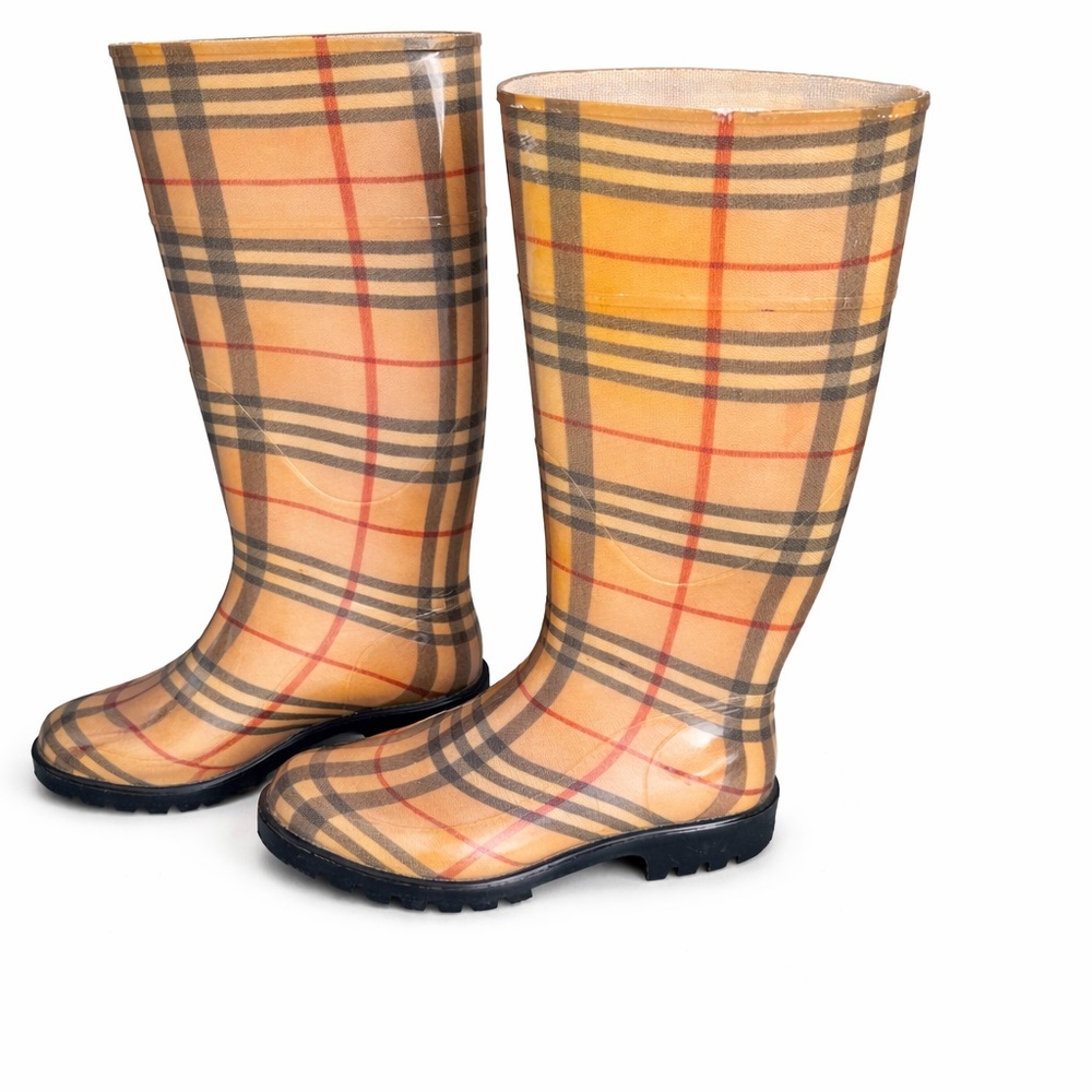 Burberry Nova Check Rubber Rain Boots | Classic Check | Designer Rain Boots - Picture 5 of 12
